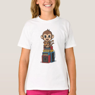 T-shirt Musicien Singe Jouant de la Guitare Rock Enfants