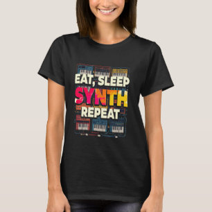 T-shirt Musicien Synthétiseur Synth DAW Manger Dormir Synt
