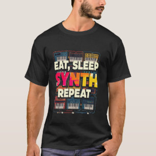 T-shirt Musicien Synthétiseur Synth DAW Manger Dormir Synt