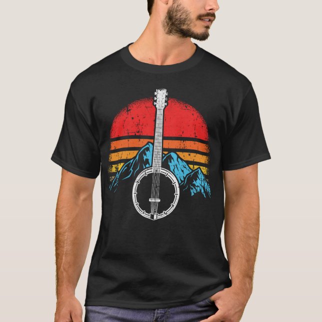 T-shirt Musicien Vintage de Banjo Player Bluegrass (Devant)