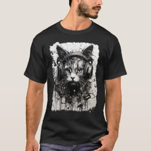 T-shirt Musique Black Cat