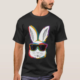 T-shirt Musique Bunny Trippy Vaporwave Pâques Techno Rave