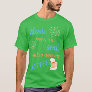 T-shirt Musique Café Amoureux drôle