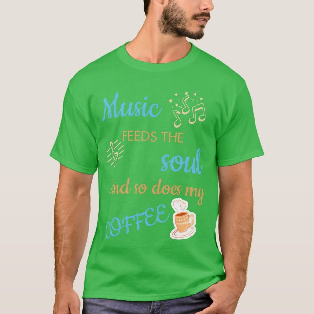 T-shirt Musique Café Amoureux drôle (Devant)