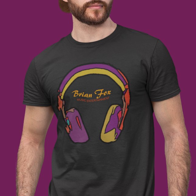 T-shirt Musique casque DJ personnalisée (Créateur téléchargé)
