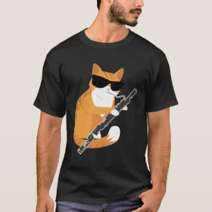 T-shirt Musique Cat Sunglasses Bassoonist Museo Bassoon