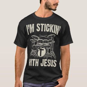 T-shirt Musique Chrétienne Drôle Drum Jesus Rock Drummer G