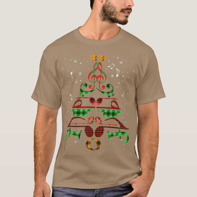 T-shirt Musique Christmasree Musique Notesreble Clef Decor (Devant)