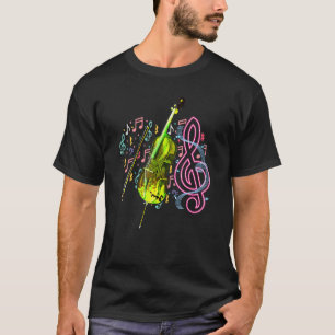 T-shirt Musique classique Cellist Musicien Coeur Treble Cl