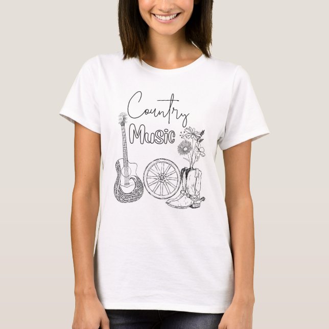 T-shirt musique country (Devant)