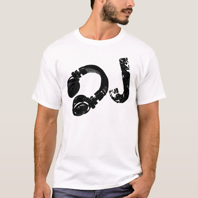 T-shirt musique d.j. / casque DJ (Devant)