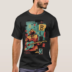 T-shirt Musique d'âme abstraite Art R&B et genre Jazz Artw