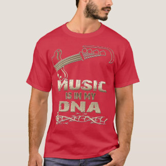 T-shirt Musique Dans Mon ADN Musique Lover Bass Player