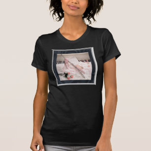 T-shirt Musique de cannelure et de chemise de clés