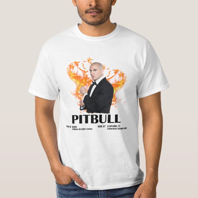 T-shirt musique de concert pitbull (Devant)