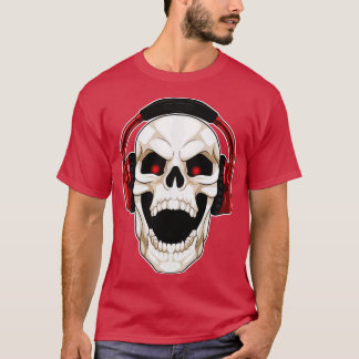 T-shirt Musique de crâne Casque Musique de crâne