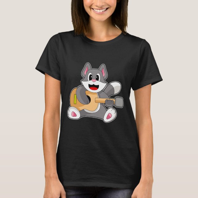 T-shirt Musique de guitare de Cat Musician (Devant)
