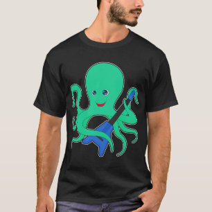 T-shirt Musique de guitare de musicien pieuvre