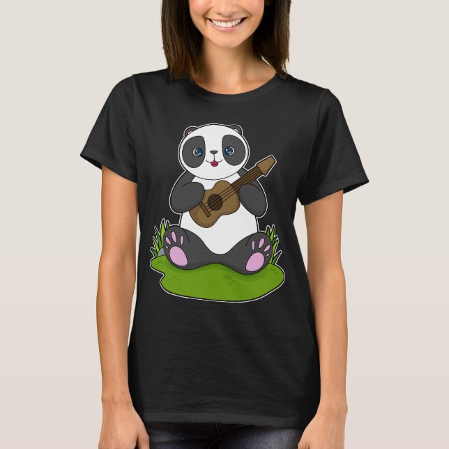 T-shirt Musique de guitare de Panda (Devant)
