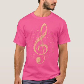 T-shirt Musique de piano Clé de sol Pianiste Cadeau Piano