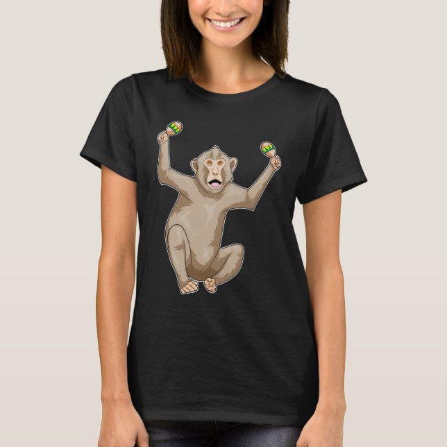 T-shirt Musique de singe Maracas (Devant)