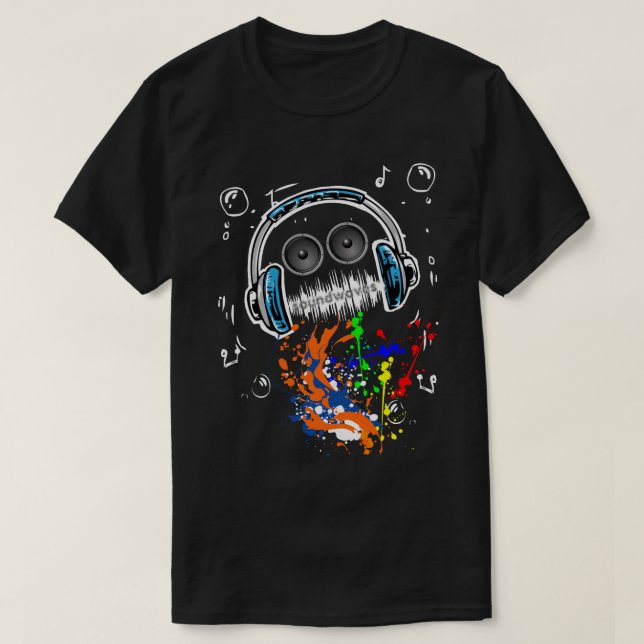 T-shirt Musique d'ondes sonores Mech (Design devant)