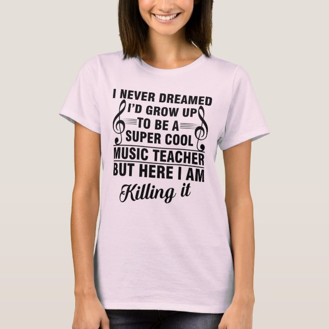 T-shirt Musique Drôle Femme (Devant)