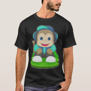 T-shirt Musique du casque de singe
