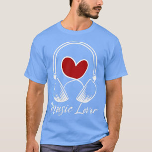 T-shirt Musique Enseignant Musique-Amoureux I Coeur Musiqu