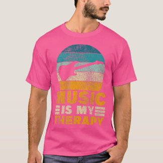 T-shirt Musique est ma thérapieInstrument amusant basse él