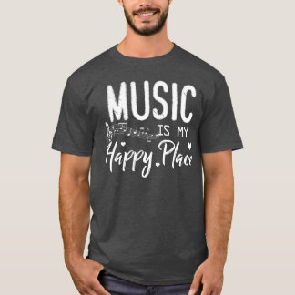 T-shirt Musique est mon endroit heureux Inspirer Musique N