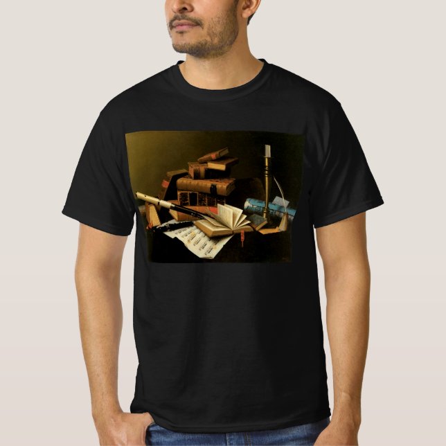 T-shirt Musique et littérature de William Harnett, Art fin (Devant)