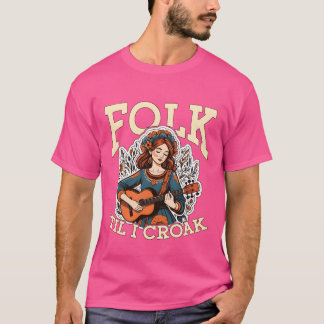 T-shirt Musique folk Folkil I Croak Instrument de musique 