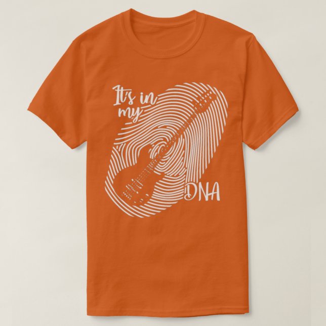 T-shirt Musique Guitare Électrique DoigtEst Dans Mon ADN (Design devant)