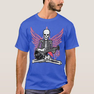 T-shirt Musique guitare Lover Skeleton Wings Angel Guitare
