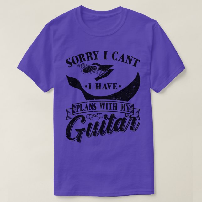 T-shirt Musique Guitariste J'Ai Des Plans Avec Mon Lecteur (Design devant)
