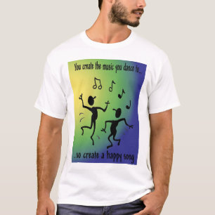 T-shirt Musique heureuse bleue/vert
