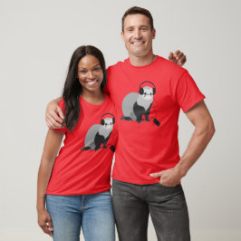 T-shirt Musique Lover Ferret Mens