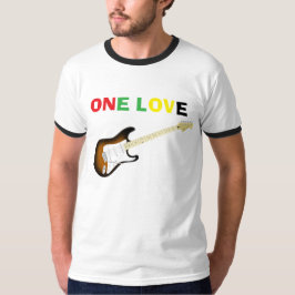 T-shirt Musique Mashup One Love rétro tee - shirt