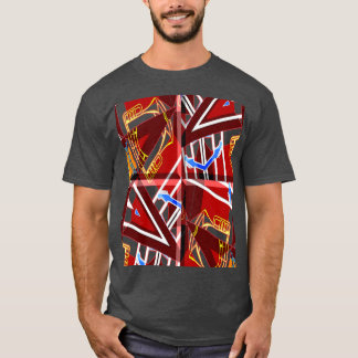 T-shirt Musique Merveilleuse Été Bleu Vibes Géométrique Ro