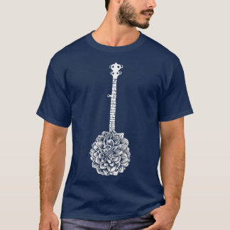 T-shirt Musique minimaliste Banjo Flower