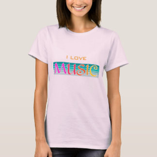 T-shirt Musique minimaliste I Love
