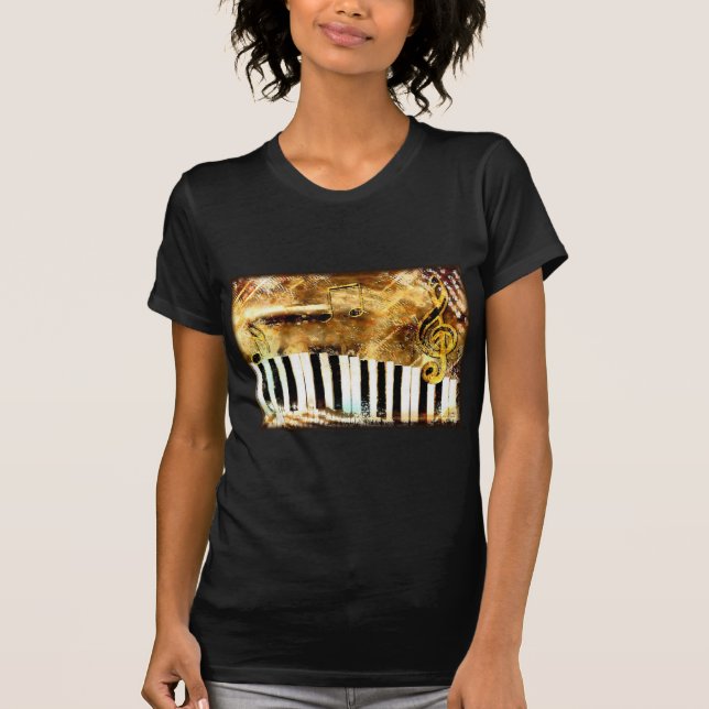 T-shirt Musique piano (Devant)