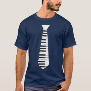 T-shirt Musique Piano Necktie Costume Cool Instrument Cade