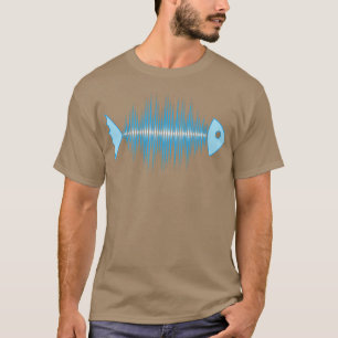 T-shirt Musique Poisson Taux de pouls Fréquence Dance Hous