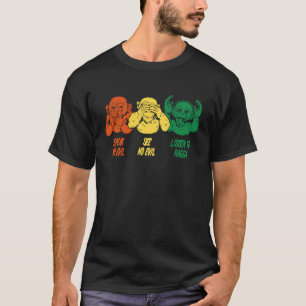 T-shirt Musique reggae disant Trois sages singes pour les 