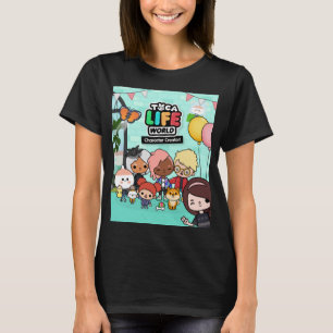 T-shirt Musique Rétro Manga Toca Boca Anime mignonne Gif G