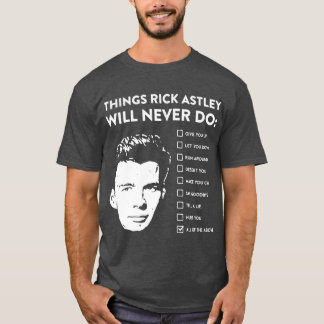 T-shirt Musique Retrohings Rick Astley Ne Fera Jamais Hall