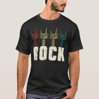 T-shirt Musique Rock and Roll Punk Rock Squelette Main Gui