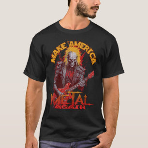 T-shirt Musique Rock Lourde Rock And Roll Crâne Squelette
